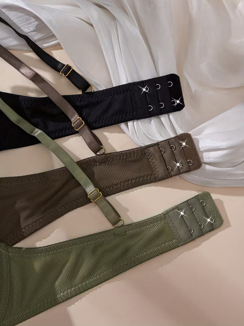 Süßes 3er Pack Damen Bügel Schalen Push Up BH Set Unterwäsche Dessous Cup A B C