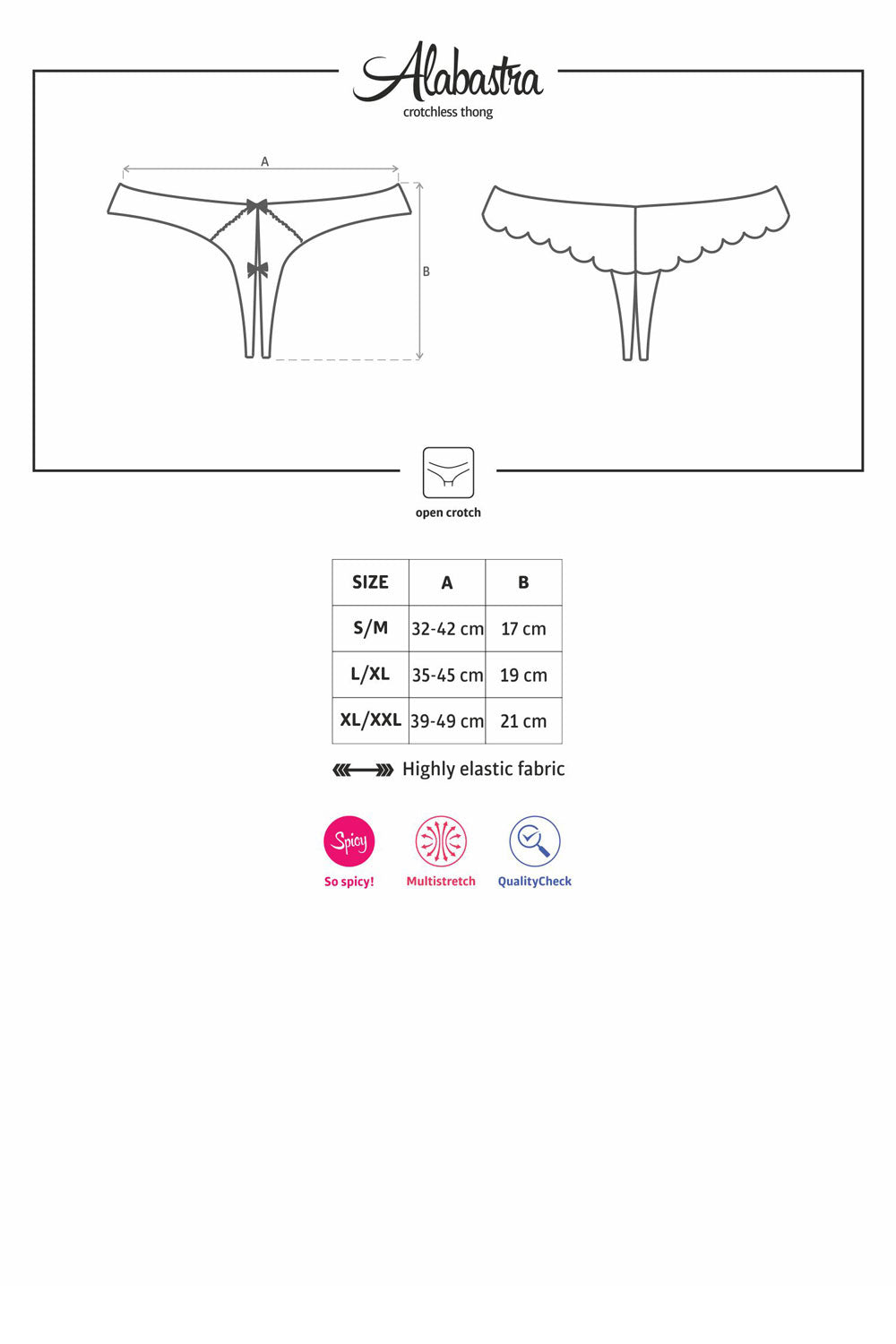 Alabastra Ouvert Spitzen String Tanga - eofashion2014