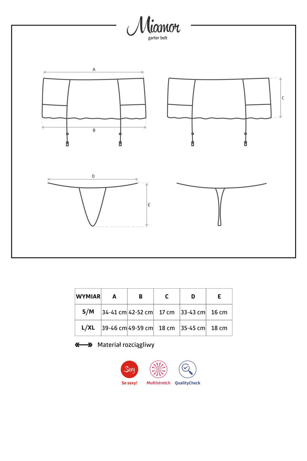 Miamor Strumpfhaltergürtel inkl. String - eofashion2014