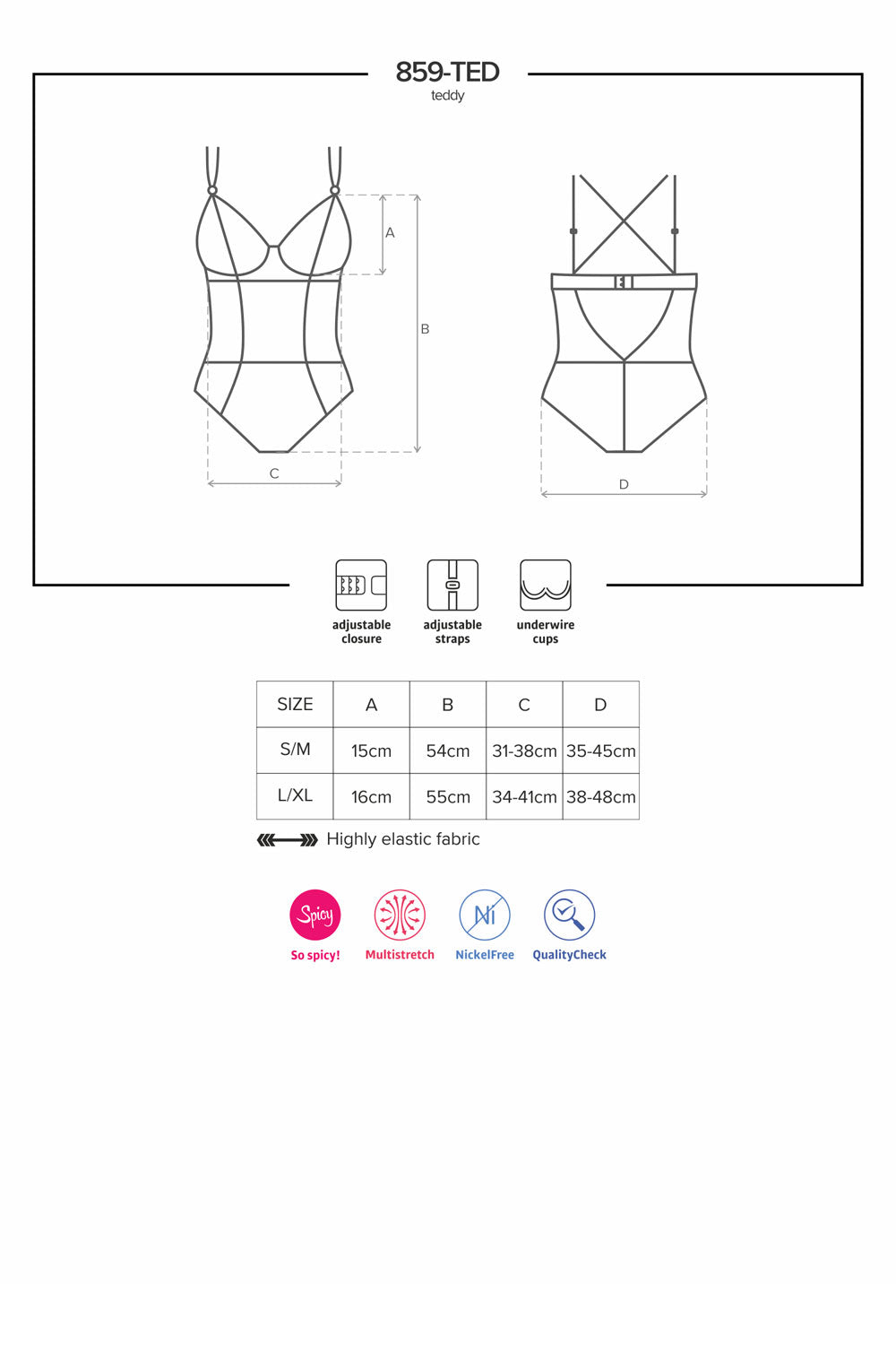 Body aus transparentem Mesh mit dezentem Muster und Einsätzen aus Wetlook Material