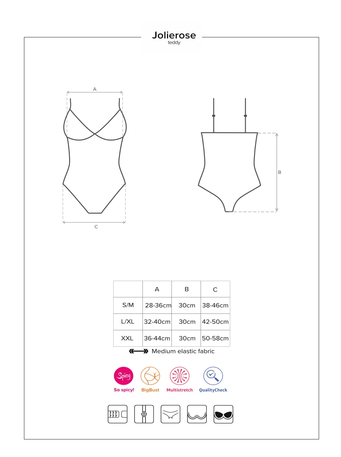 Body with enchanting floral lace and open crotch