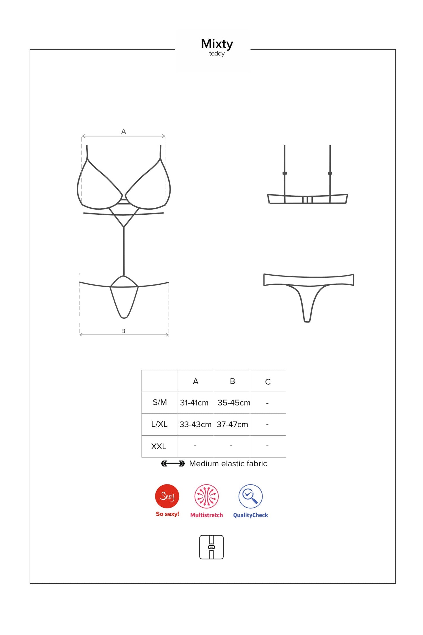 Außergewöhnlicher Body mit eleganten Spitzen Cups