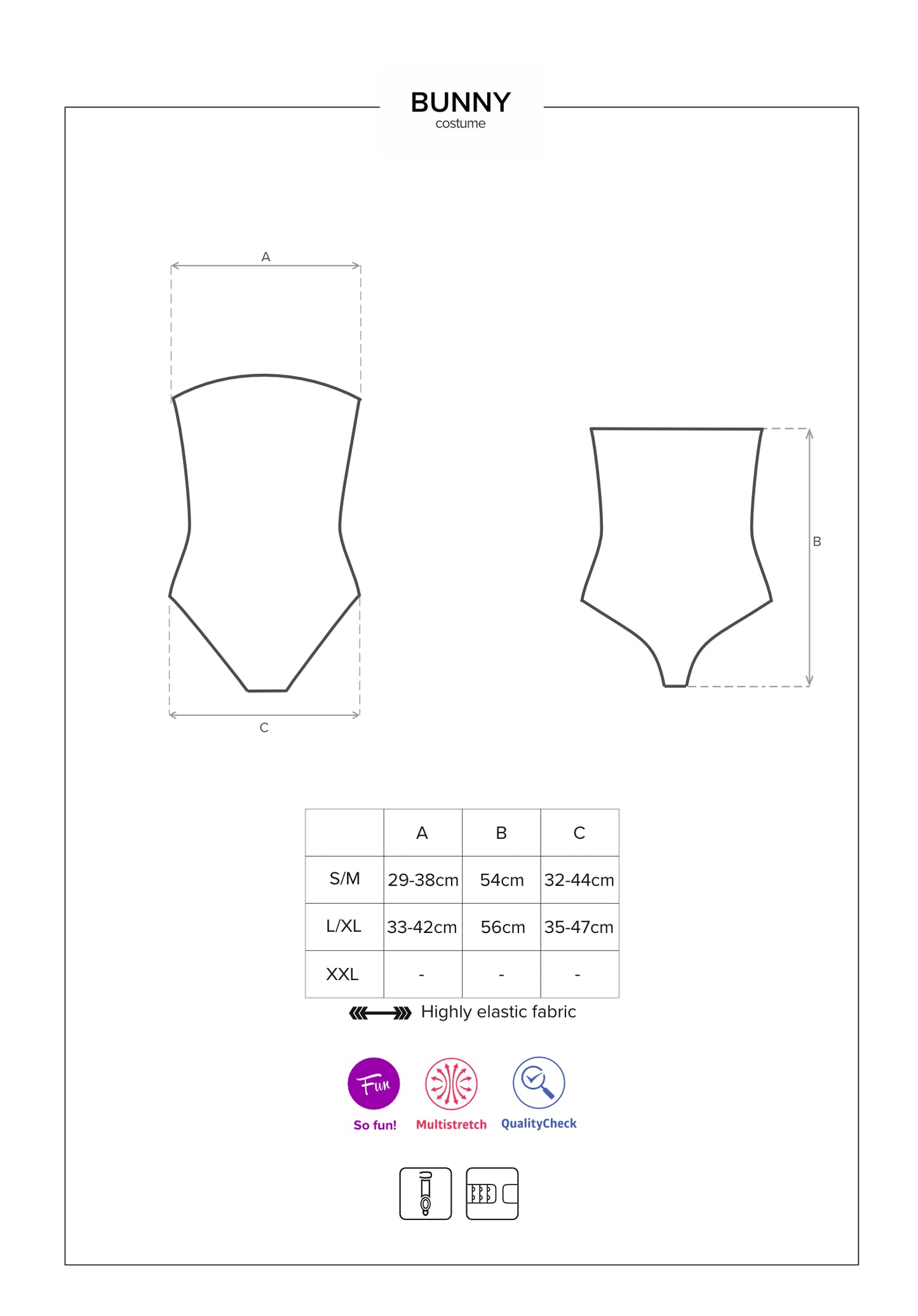 5 teiliges Bunny Body Kostüm - eofashion2014