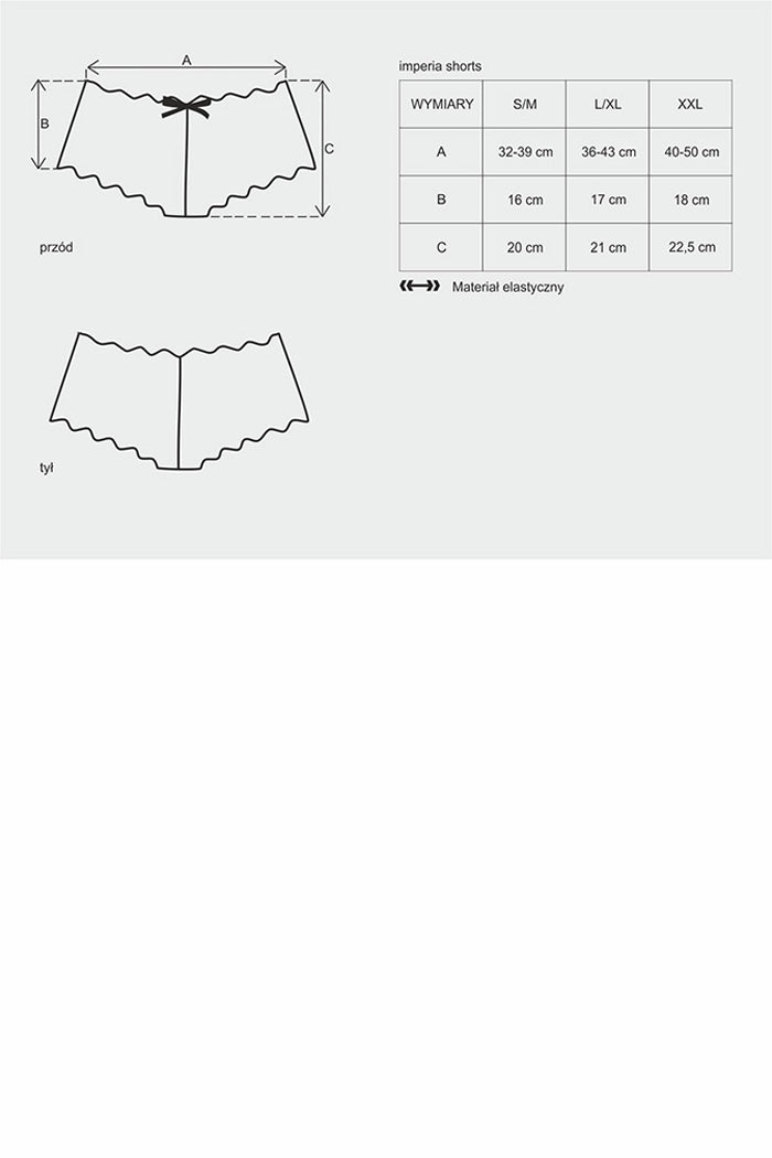 Idillia ein Verführerische, violette Shorties aus elastischer Spitze mit floralem Motiv