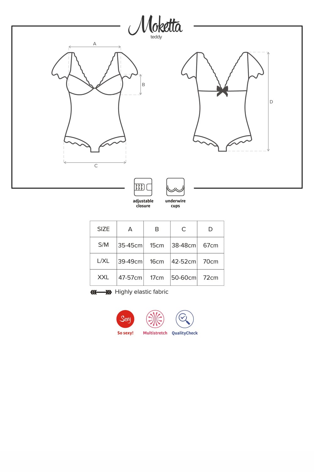 Violetter Body mit subtilem femininem Design und Bügel Cups