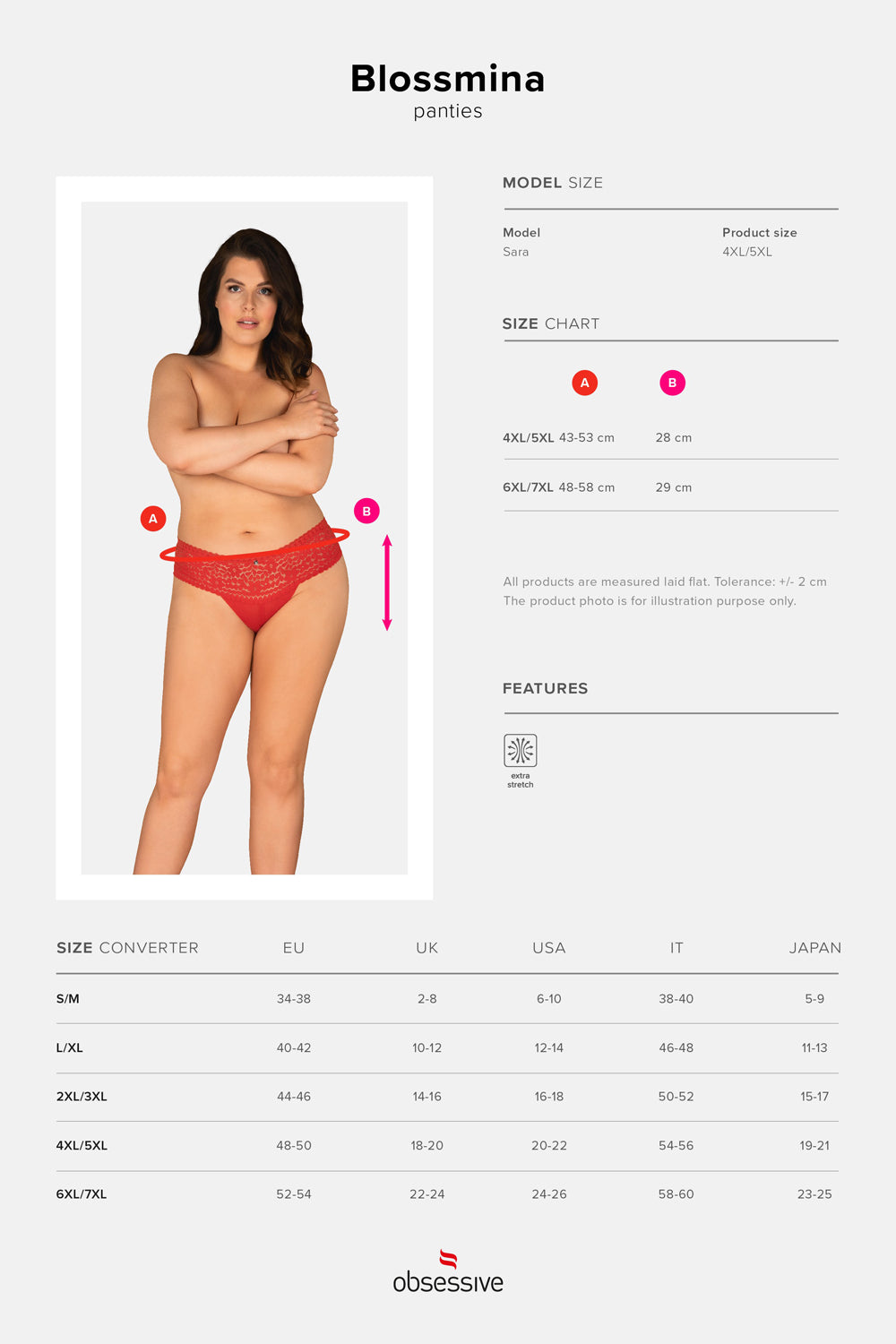 Blossmina ein rotes Panties aus angenehm weichem und elastischem Material