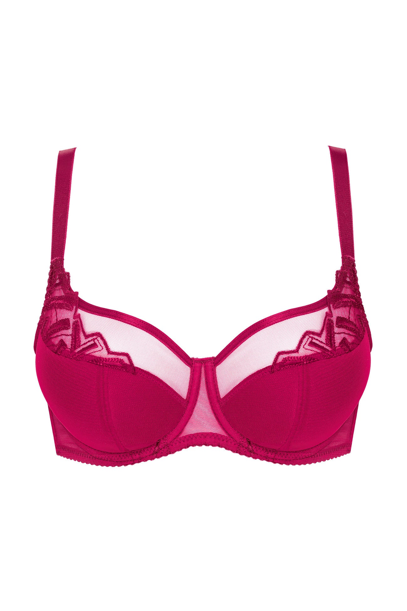 Halb gepolsterter BH mit glänzender Stickerei in Fuchsia Cup B-L 194814