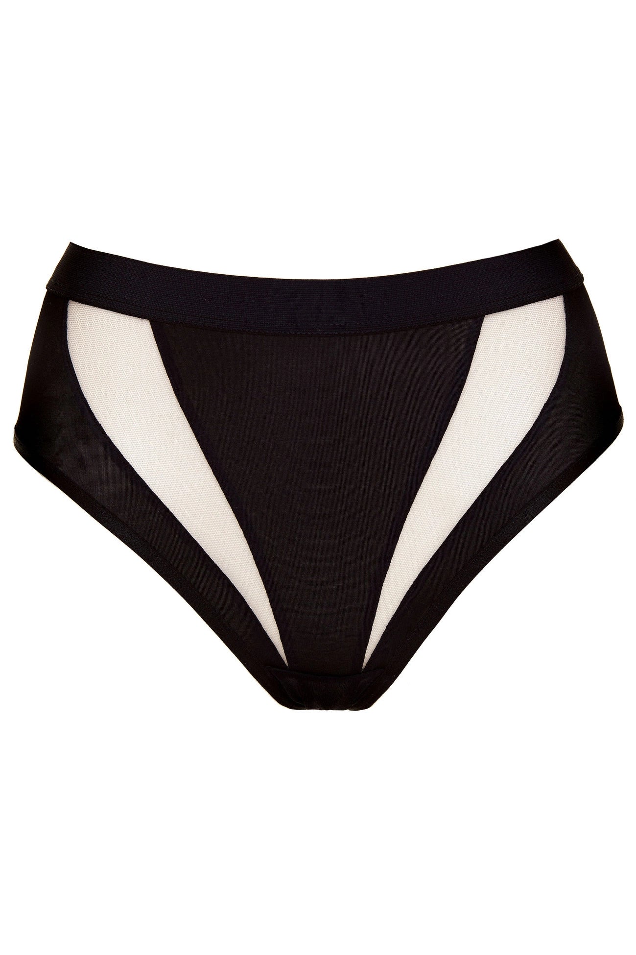 Höschen aus gestricktem Stoff, verziert mit Netzeinsätzen 186883