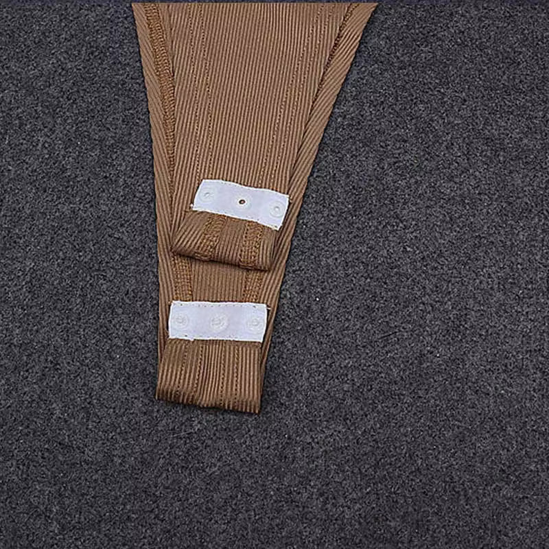 Ärmelloser Feinripp Taillen Hüfte hoher Bodysuit String Body