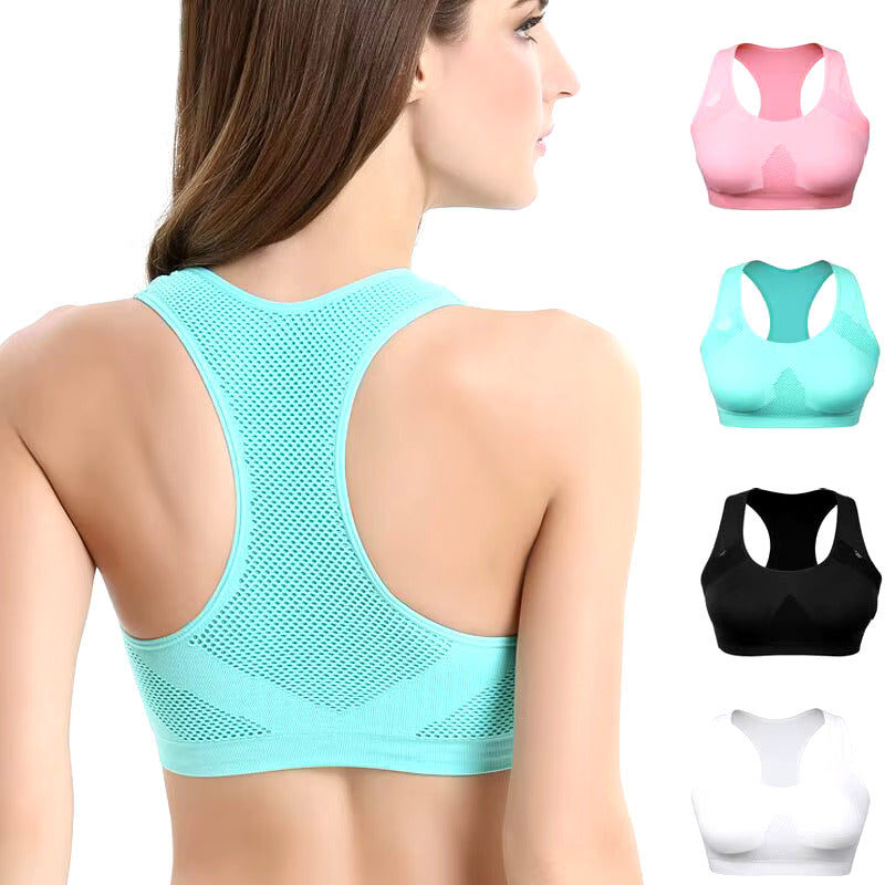 Gepolstert Damen Sport Fitness Yoga Push Up BH Crop Top Bustier Shirt