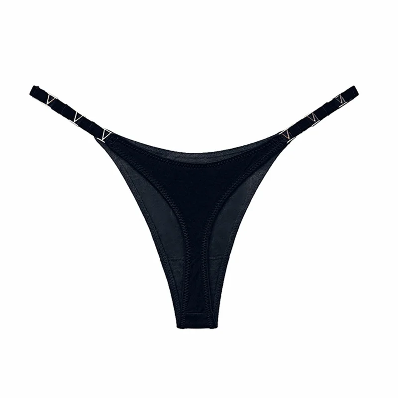 Bikini String Tanga in Schwarz