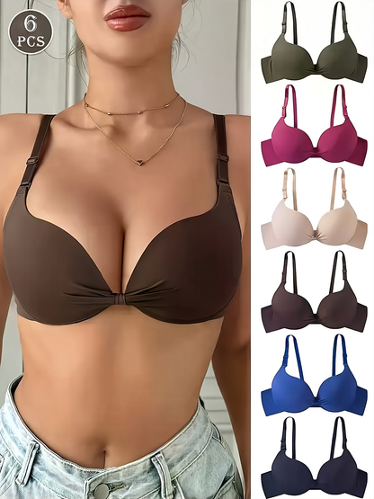 6er Pack Damen Maximizer Schale Push Up BH Set Unterwäsche Dessous Cup 70-85 A/B