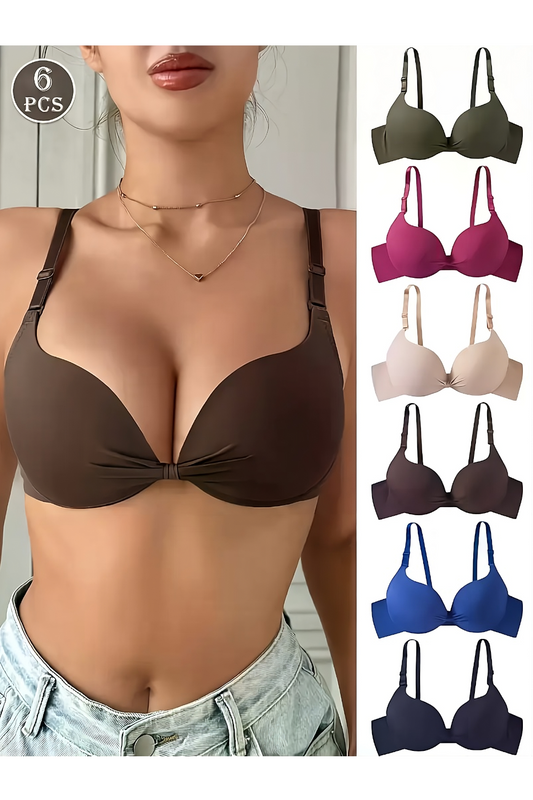 6er Pack Damen Maximizer Schale Push Up BH Set Unterwäsche Dessous Cup 70-85 A/B