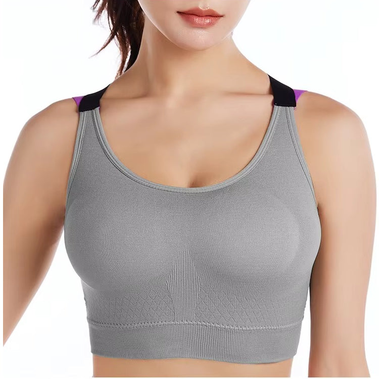 Gepolstert Damen Sport Fitness Yoga Push Up BH Crop Top Bustier Shirt Bra