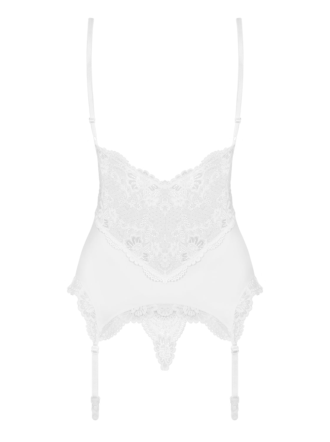 White corset with floral lace
