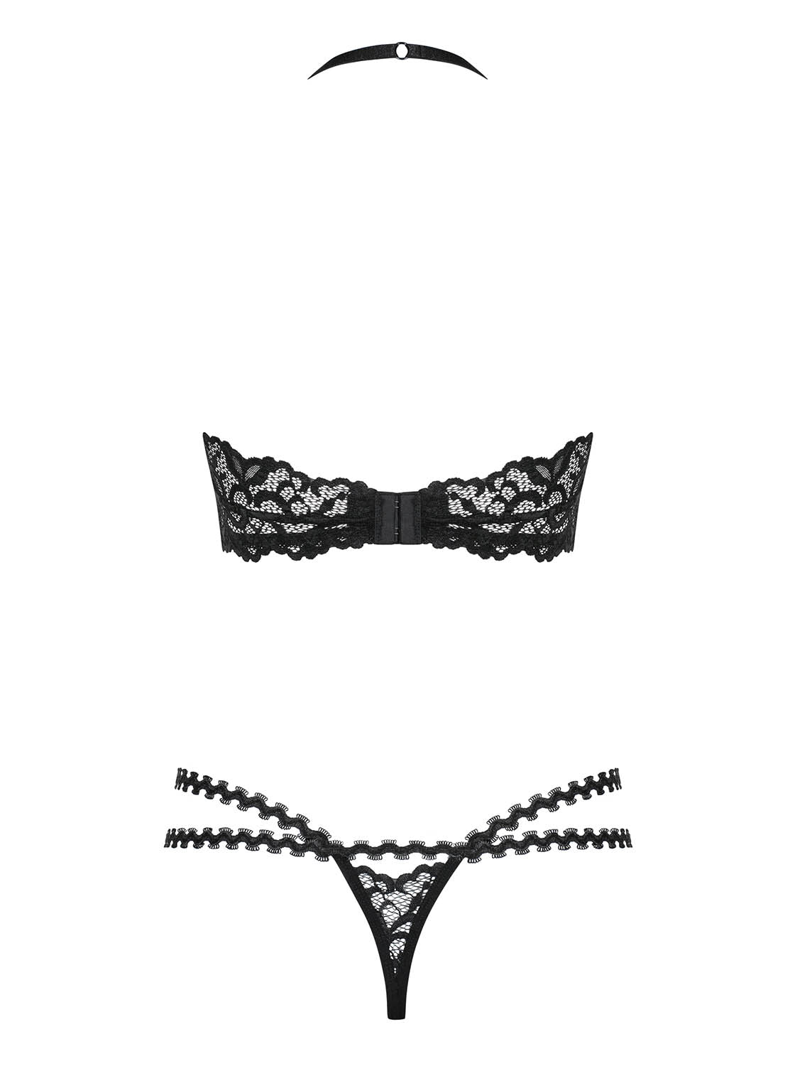 Joylace a magical lace set of halterneck bra and a matching thong with a special design