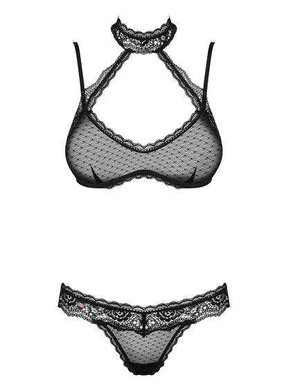Claudusia a charming lingerie set consisting of a bra with soft underwire cups and a matching and comfortable lace thong
