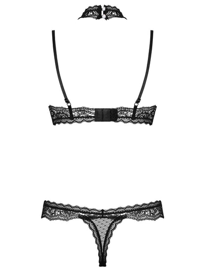 Claudusia a charming lingerie set consisting of a bra with soft underwire cups and a matching and comfortable lace thong