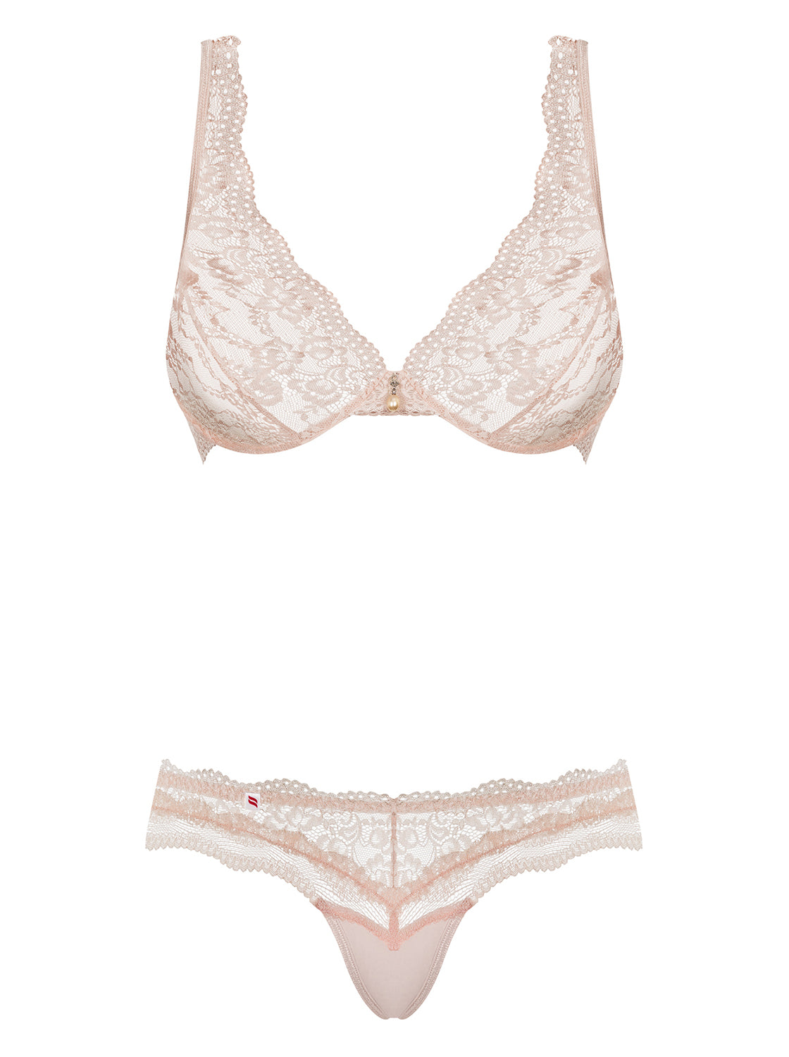 Luvae a sensual lingerie set, a bra with underwire cups and a matching lace panties