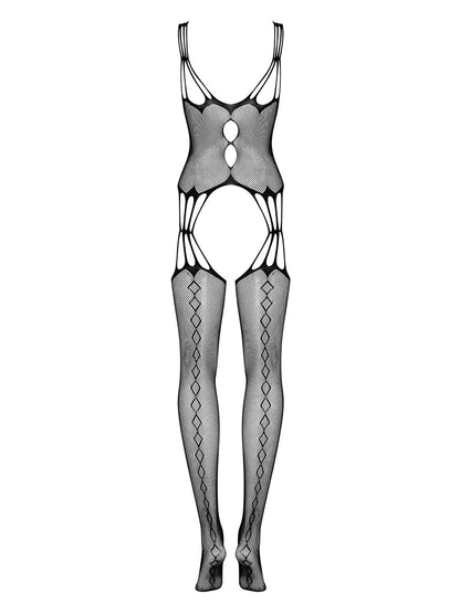 Stylisher Bodystocking aus elastischem und feinmaschigem Strickmaterial