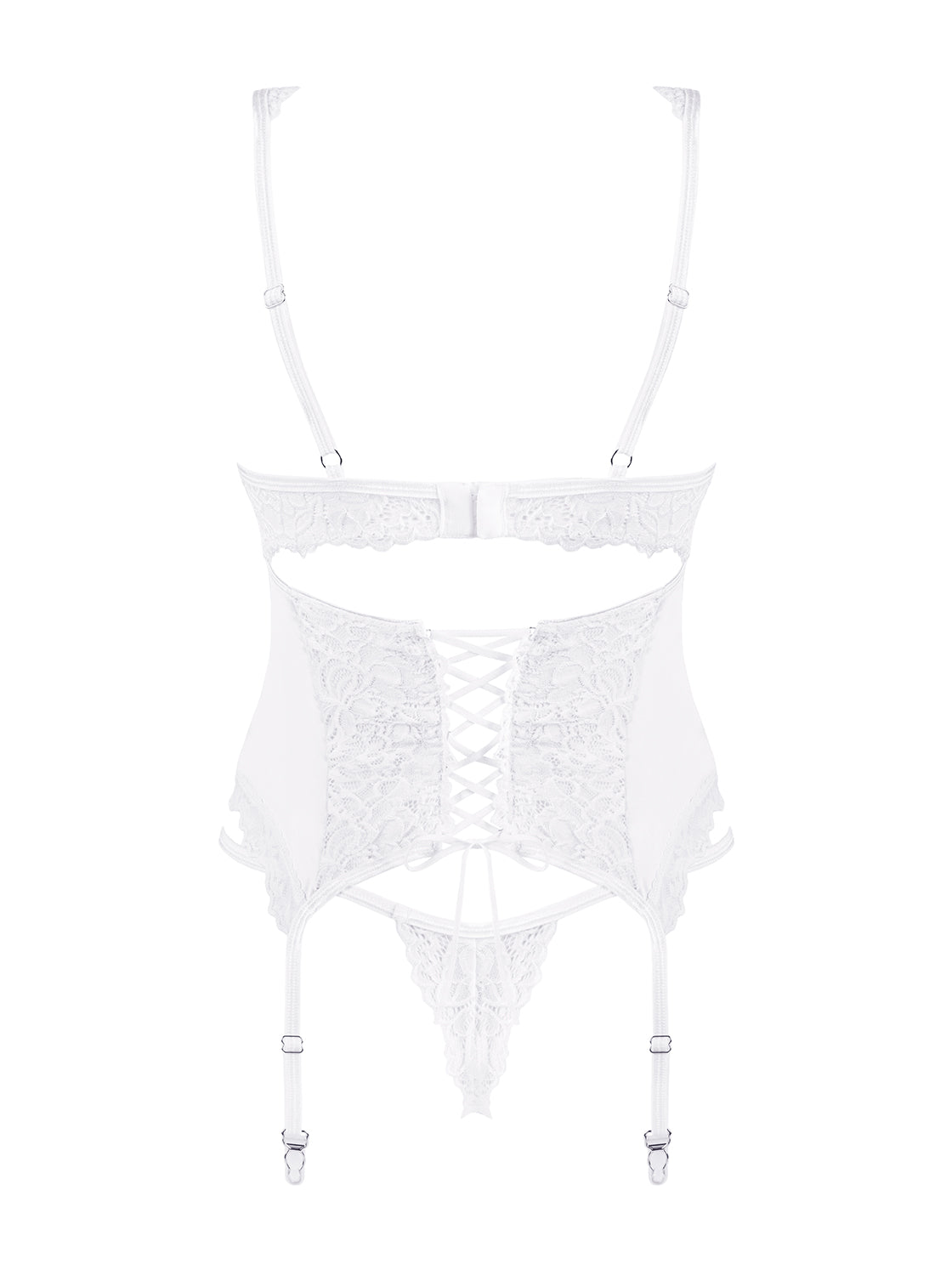 Charming white corset with elegant lace