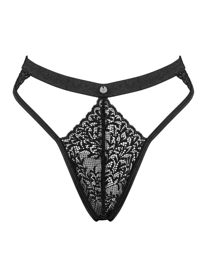 Yaskana an extraordinary black thong made of soft and elastic material with sensual lace