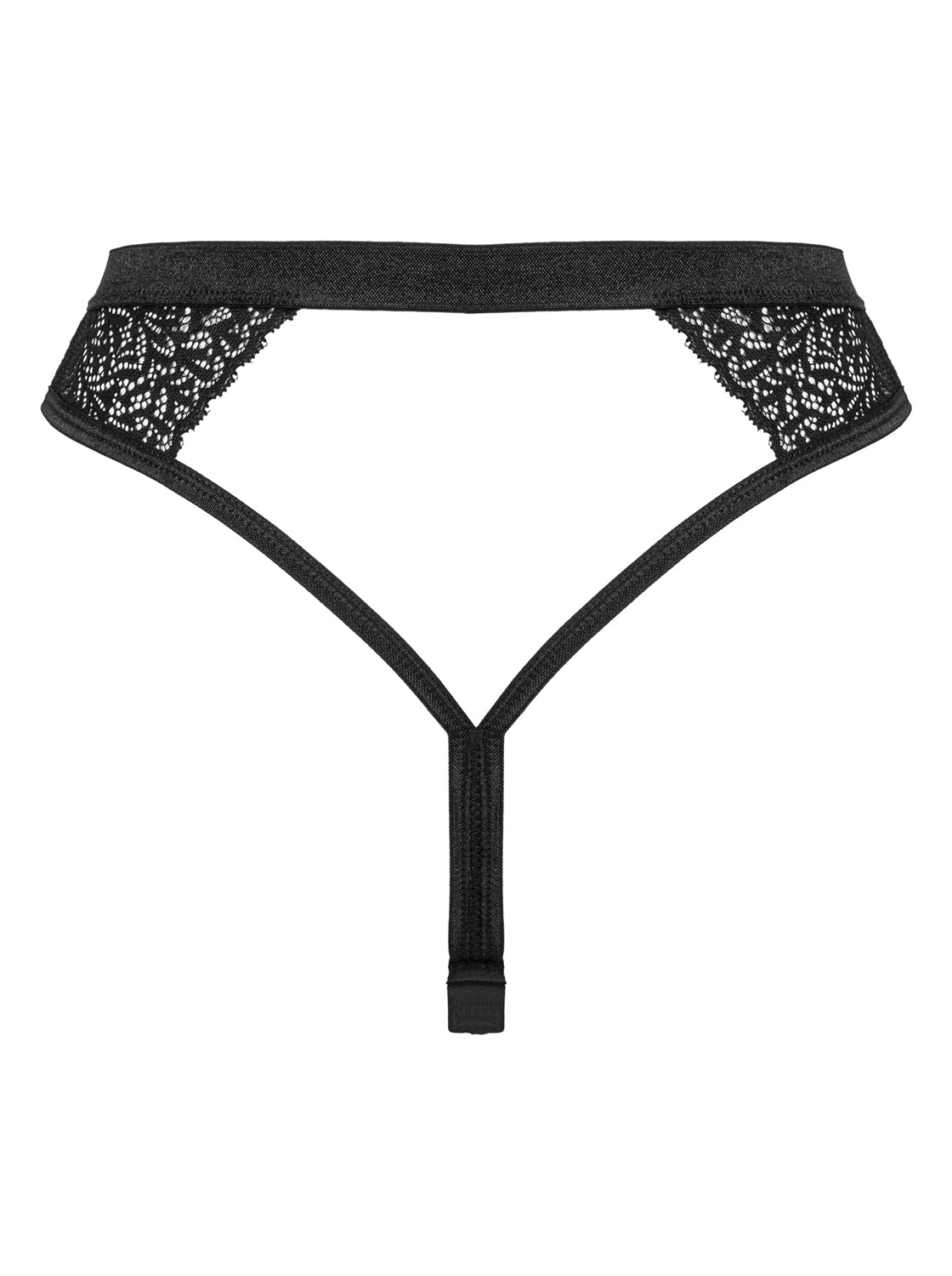Yaskana an extraordinary black thong made of soft and elastic material with sensual lace