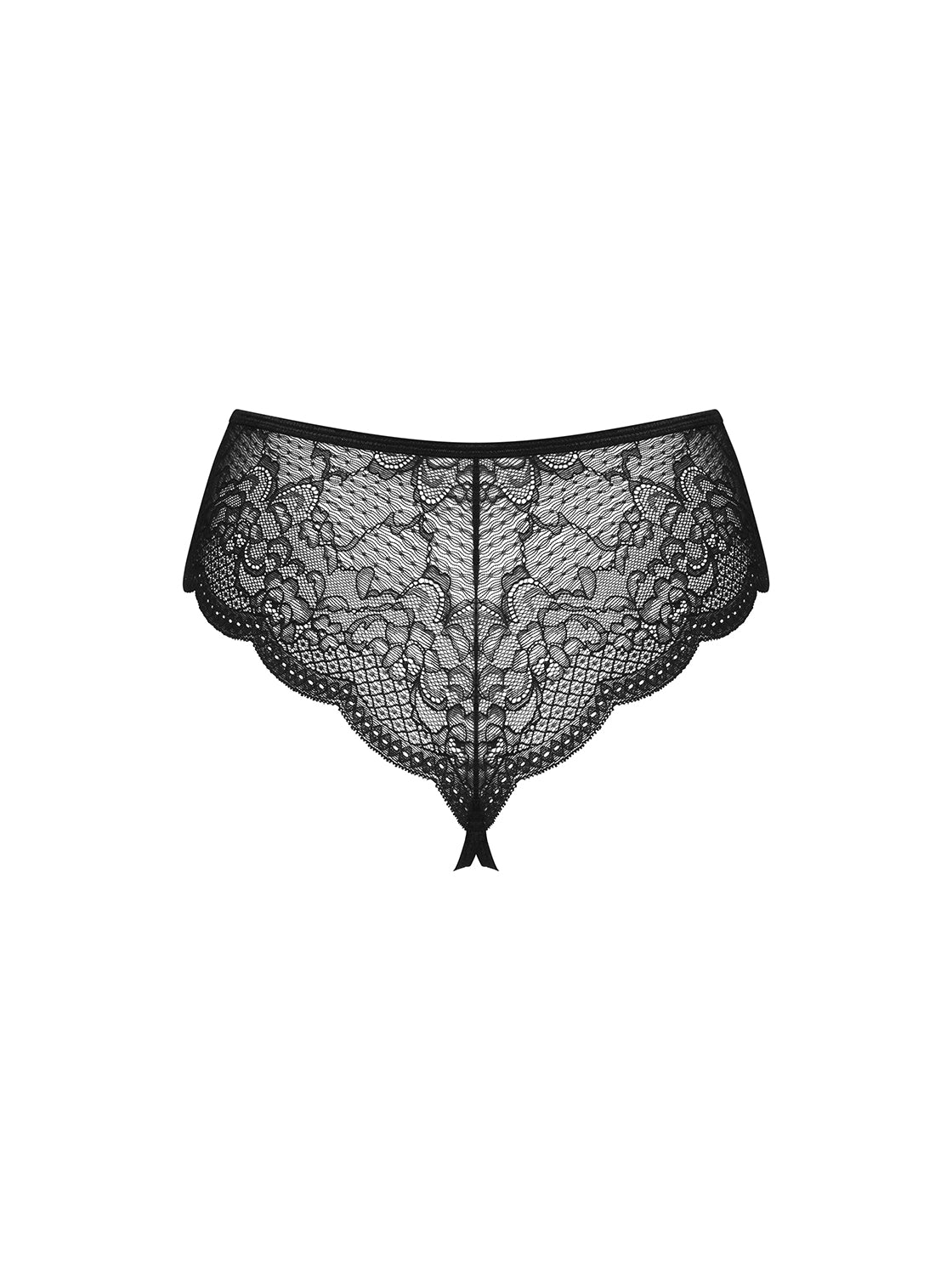 Pearlove a high-cut panty, shiny jewelry details, elegant pearls on the front and open crotch