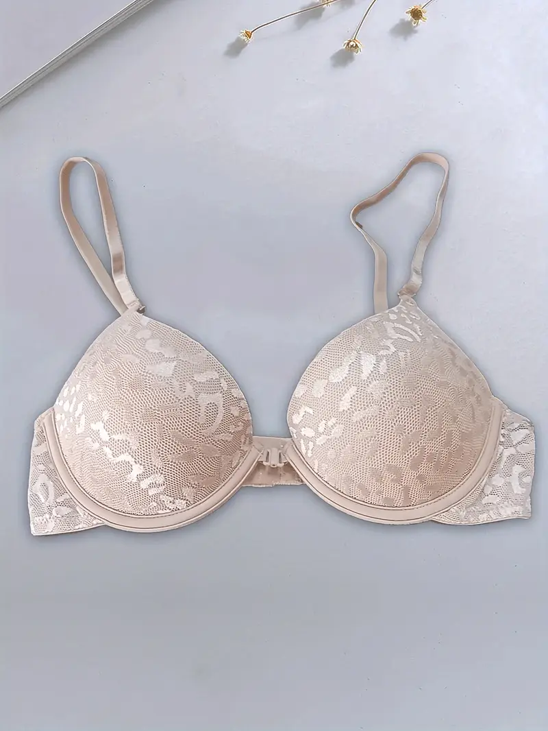 Dessous BH Set mit Leopardenmuster Vorder und Rückenverschluss