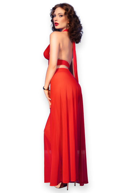 Sommerliches Festival Rave Outfit Set Top mit Transparenter Hose und String