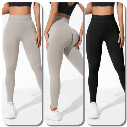 Damen Nahtlose Gym Sport Fitness Yoga Leggings mit hoher Taille Po Lifting