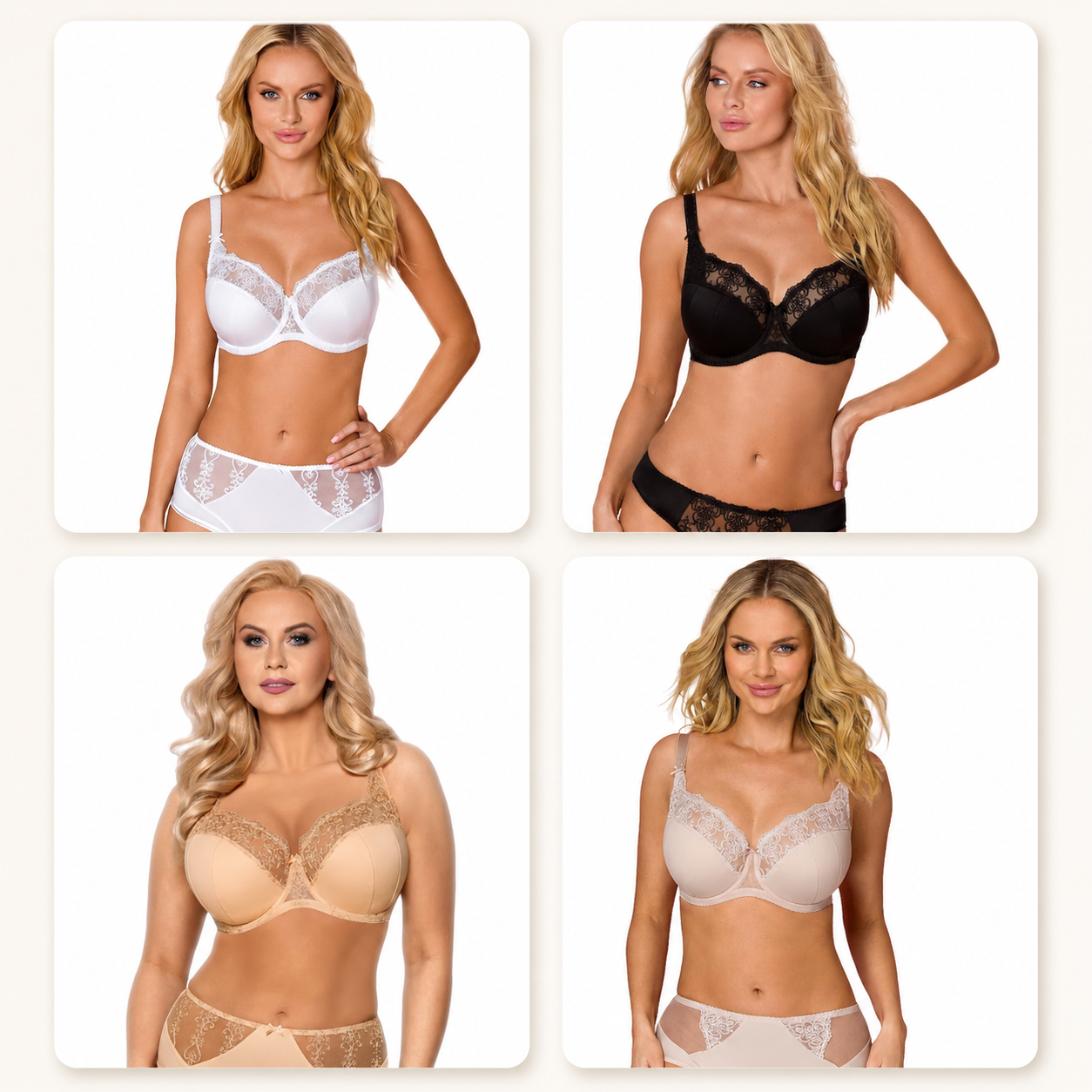 Semi-Soft BH mit italienischer Stickerei für große Größen 227999