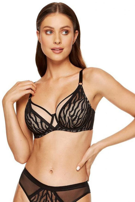 halb gepolsterter Soft BH mit Tiermuster aus Spitze Cup B-L 195705