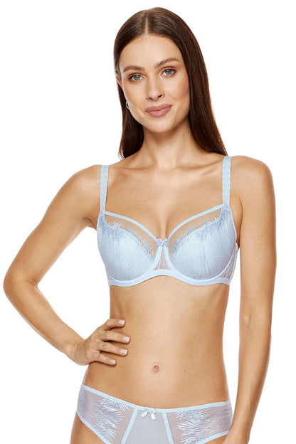 EleganterSemi Soft BH in einen schönen Hell Blau Cup B-L 201071