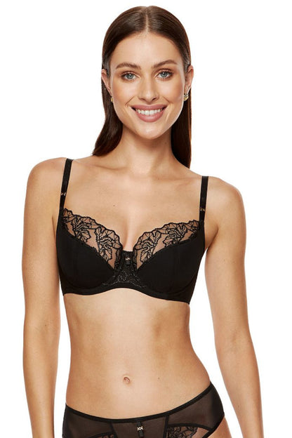 Semi Soft BH mit femininen Blumenstickerei Cup B-H 203830