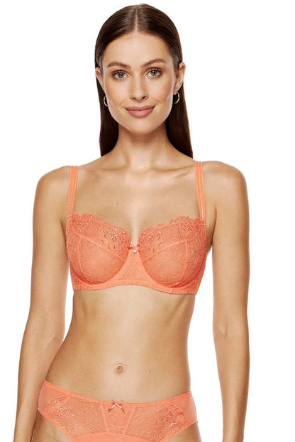 Weicher Balconette Soft Cup BH aus halbtransparenter Stickerei Cup B-H 198994