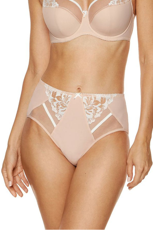 Höschen mit hoher Taille aus glattem Strick und floraler Stickerei 202860