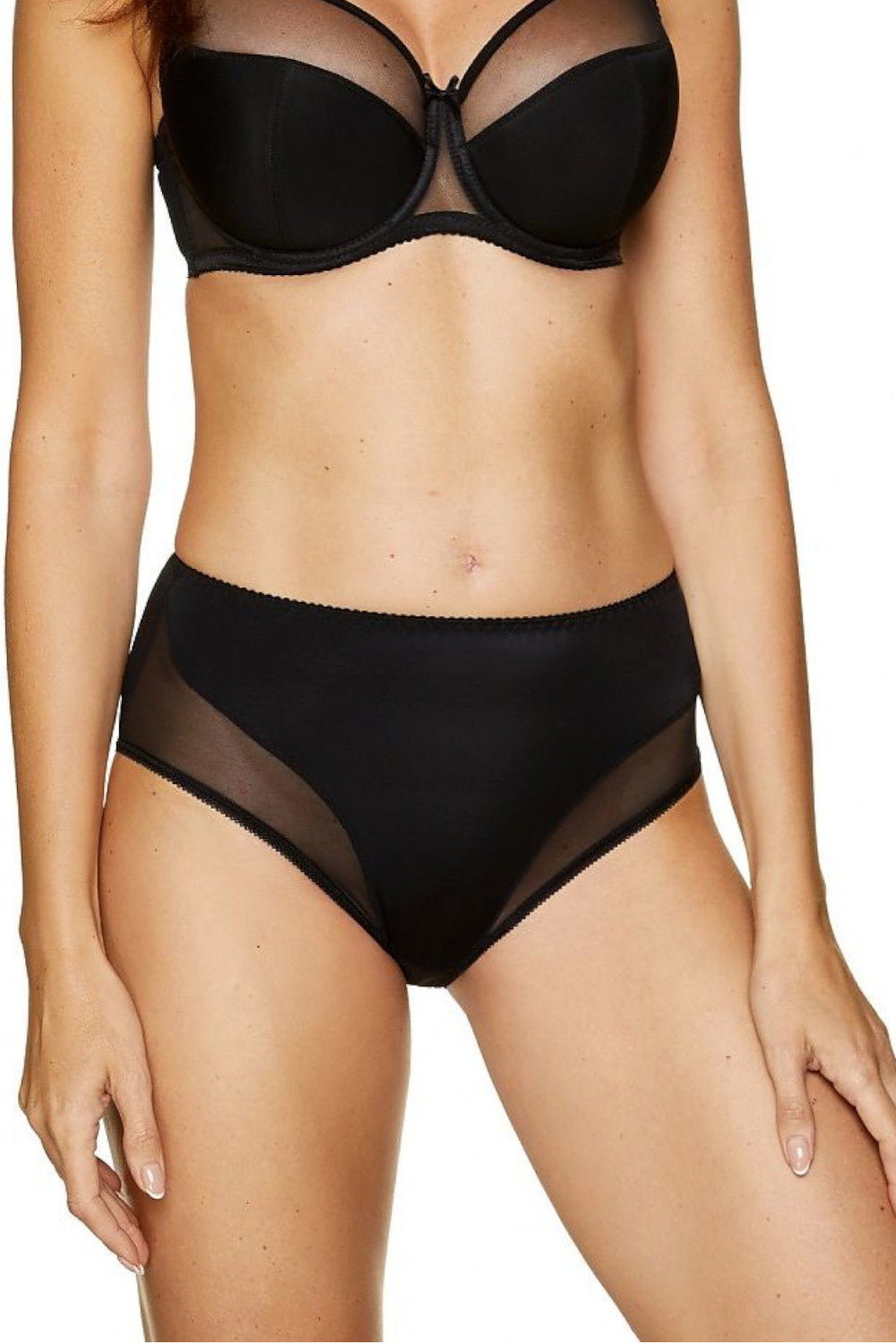 Klassisches Höschen aus Stretch Tüll und Strick 170094