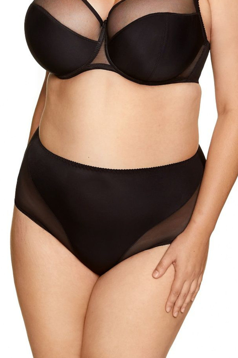 Klassisches Höschen aus Stretch Tüll und Strick 170094