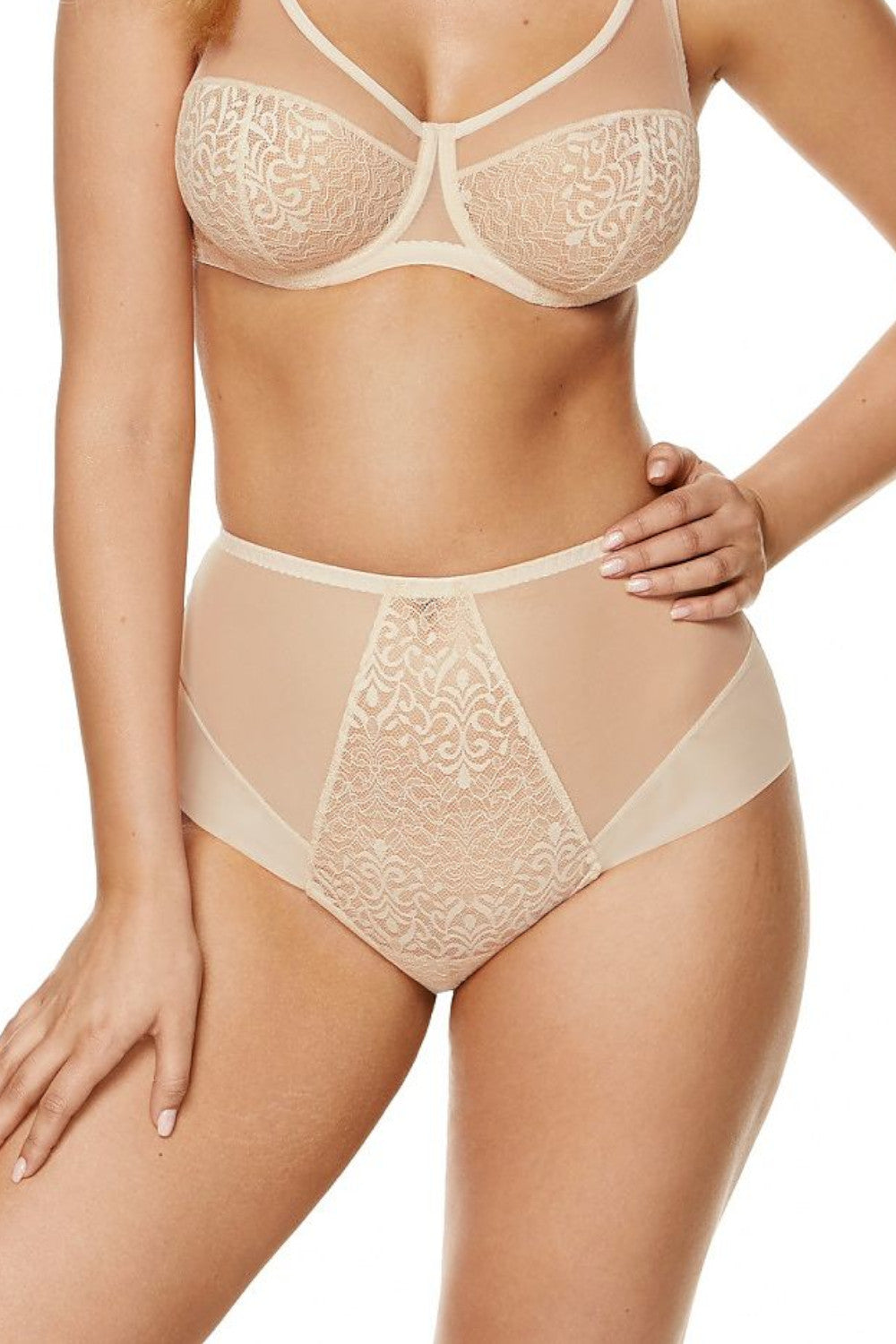 Hohes Höschen mit Tüll und Spitzenmuster 171865