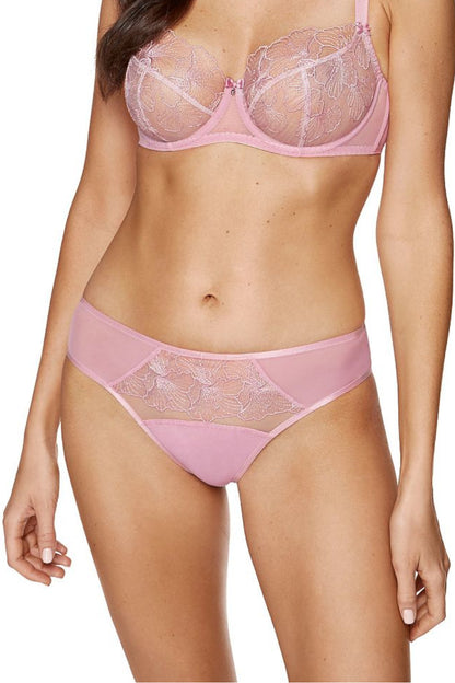 Bloom Slip in Rosa mit Elegante blumige Stickerei 215356