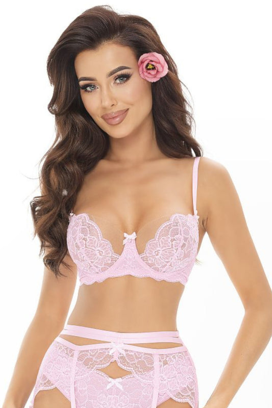 Soft BH in zartem Rosa aus Spitze und Tüll 220350