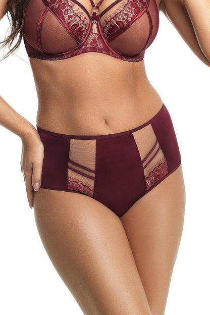 Brasilianisches Höschen mit Spitzenapplikation auf der Vorderseite 152366