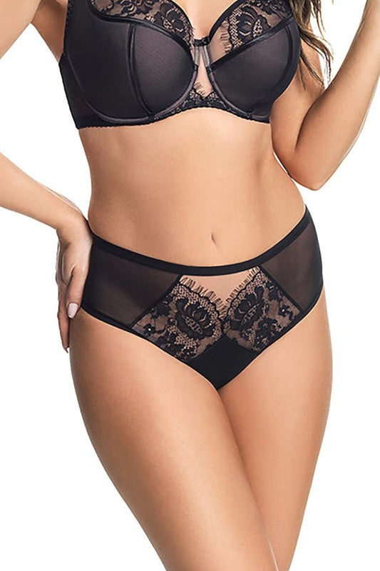 Brasilianisches Höschen aus zartem Tüll & Stretch-Strick 158879