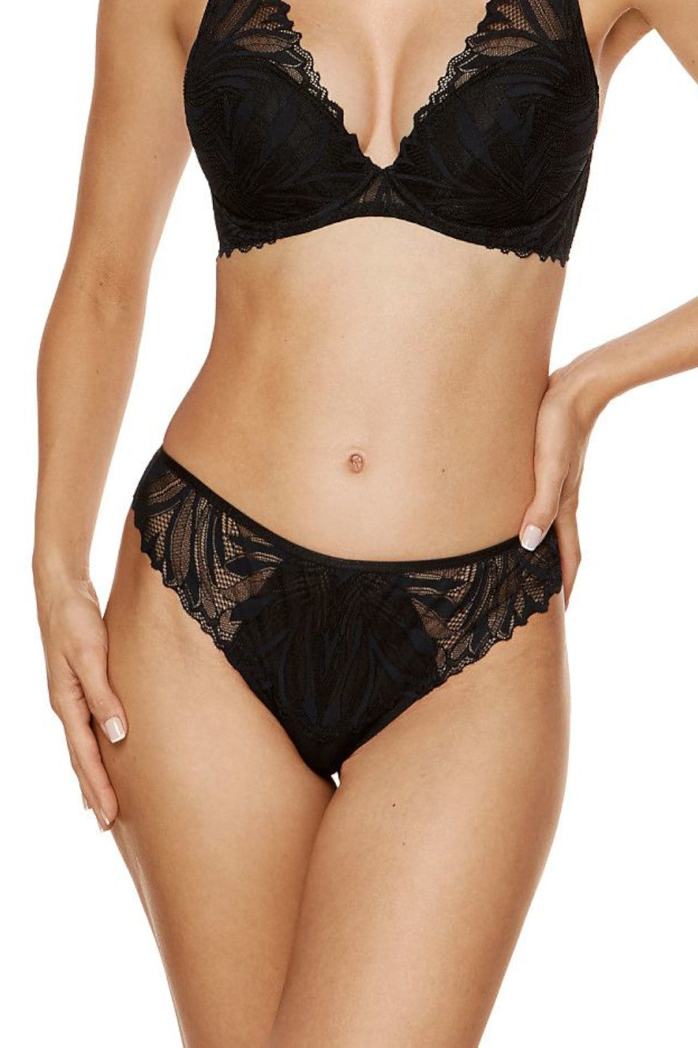 Eleganter Brasilianischer Spitzen Tanga mit Baumwollzwickel 201067 - String Tanga - Gorteks Lingerie - eofashion2014