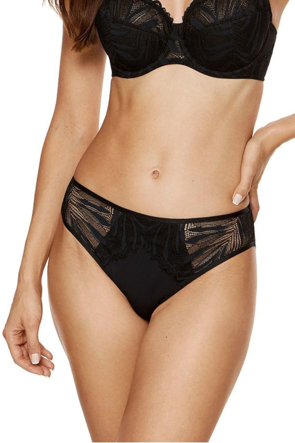 Elegantes Spitzen Höschen mit Baumwollzwickel und dekorativem Rückenausschnitt 201070