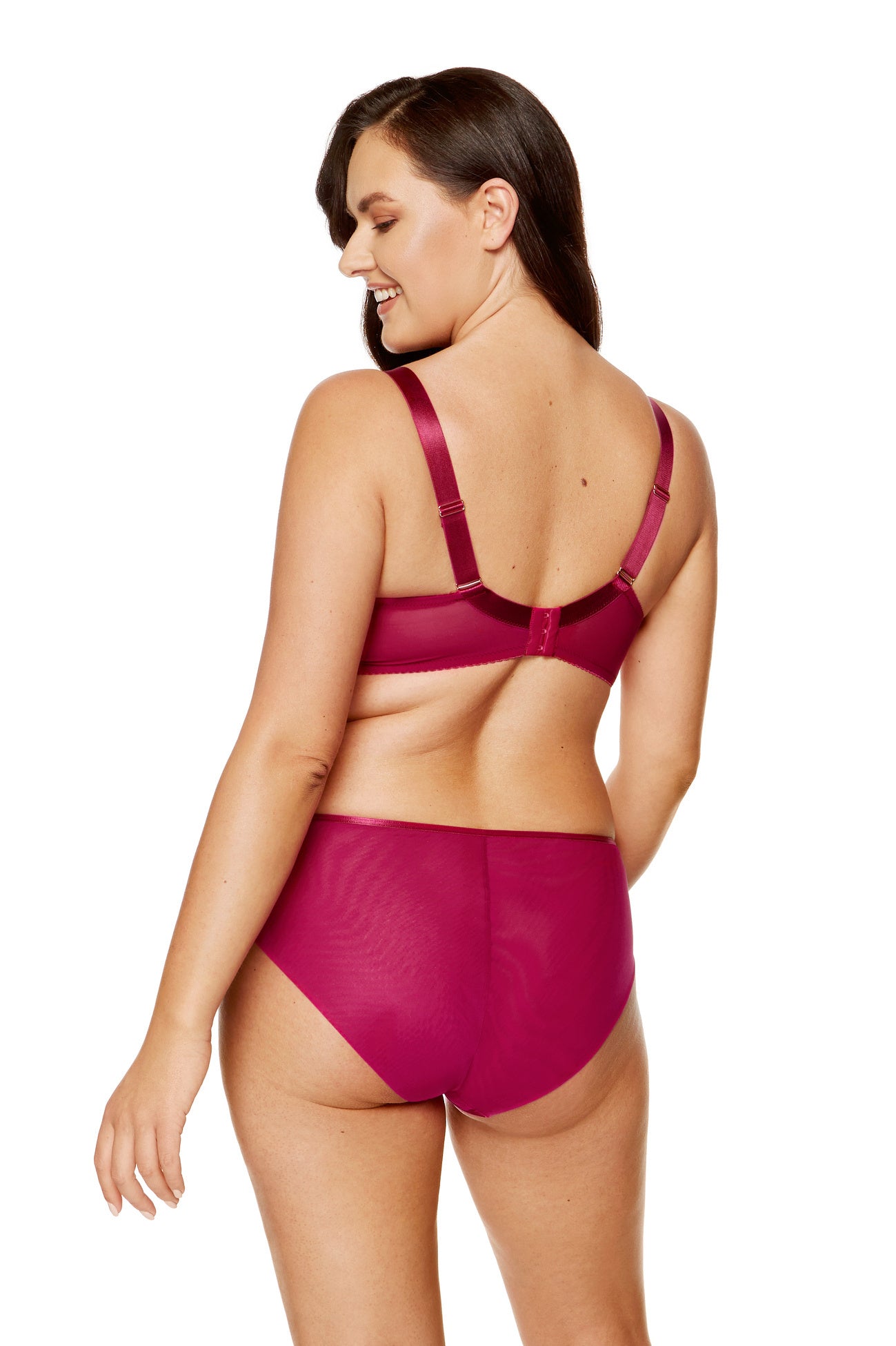 Halb gepolsterter BH mit glänzender Stickerei in Fuchsia Cup B-L 194814