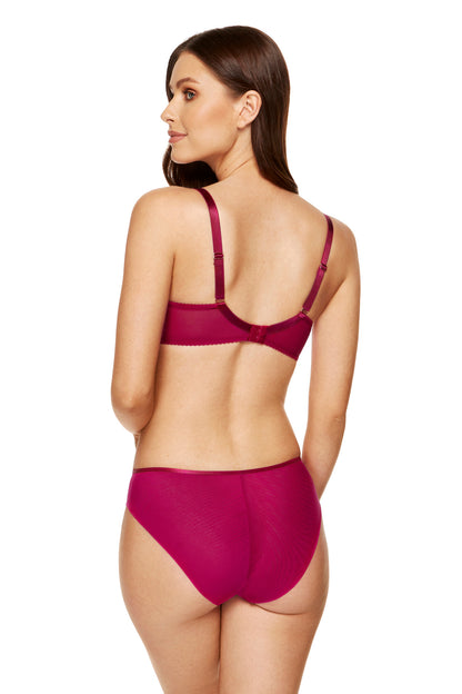 Halb gepolsterter BH mit glänzender Stickerei in Fuchsia Cup B-L 194814