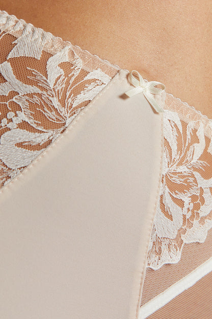 Höschen mit hoher Taille aus glattem Strick und floraler Stickerei 202860