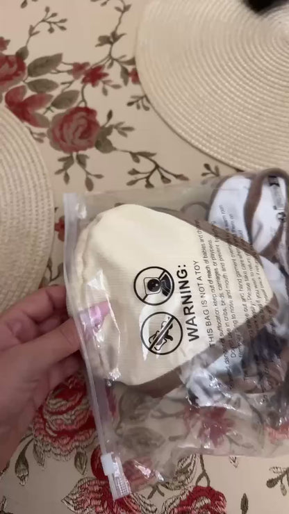 Brasilianischer Mini Neckholder Triangel Brazilian String Bikini Braun Beige